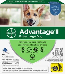 Advantage II For Dogs Over 55 lbs 4 Pack
